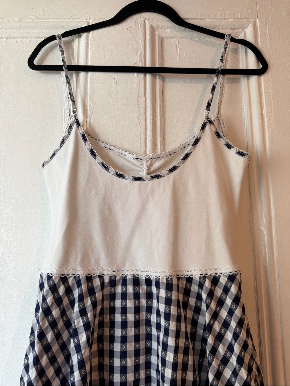 For Love & Lemons Gingham A-Line Sundress - Cream & Black - Picture 5 of 6